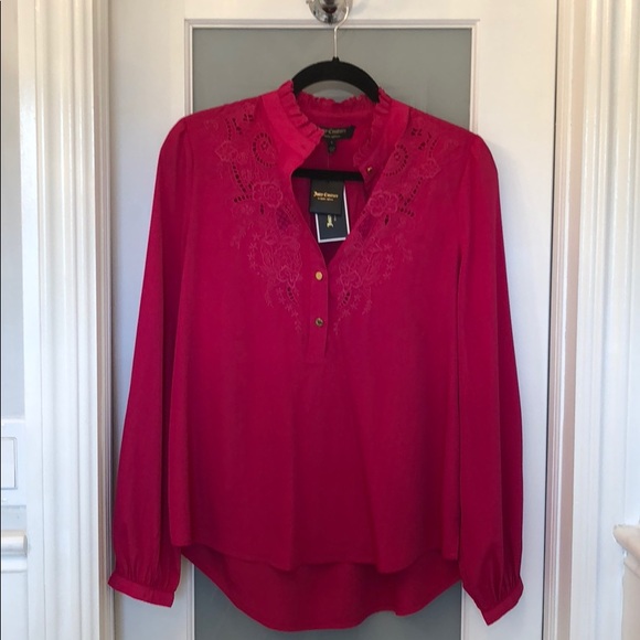 Juicy Couture Tops - Juicy couture pink blouse